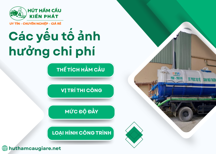 Các yếu tố ảnh hưởng đến chi phí hút hầm cầu tại Quận 8