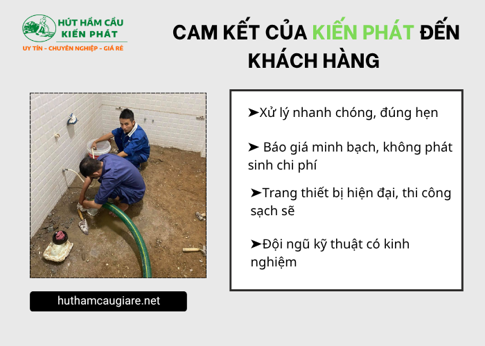 Những cam kết của Kiến Phát về dịch vụ hút hầm cầu Huyện Bình Chánh