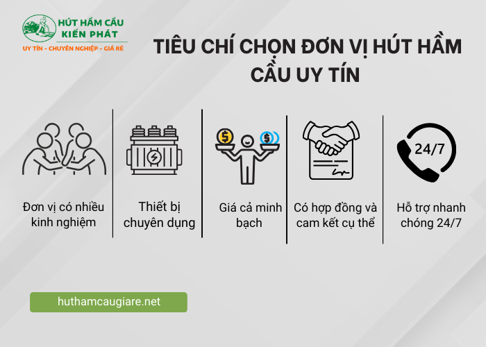 Những tiêu chí để chọn đơn vị hút hầm cầu Quận Bình Tân uy tín 