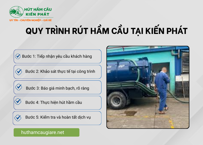 Quy trình rút hầm cầu Quận Bình Tân tại Kiến Phát 