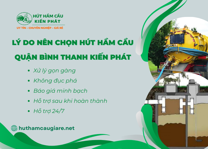 Một số lý do nên chọn hút hầm cầu Quận Bình Thạnh Kiến Phát
