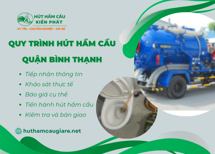 Quy trình hút hầm cầu Quận Bình Thạnh tại công ty Kiến Phát