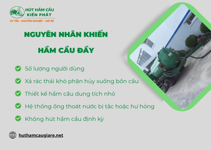 Những nguyên nhân khiến hầm cầu đầy nhanh 