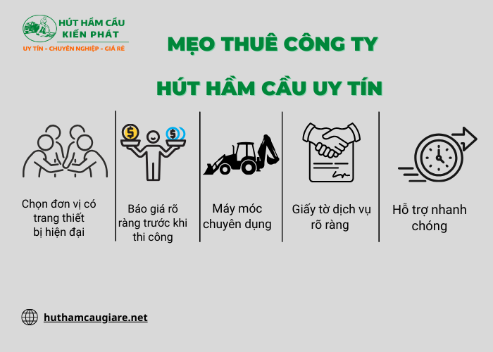 Những mẹo để thuê công ty hút hầm cầu Quận Tân Bình uy tín 