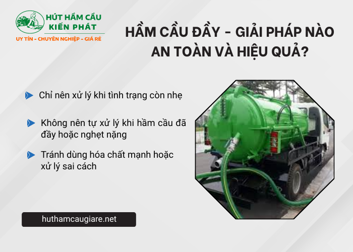 Giải pháp xử lý hầm cầu đầy an toàn