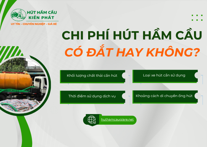 Dịch vụ hút hầm cầu trọn gói tại Hóc Môn cần bao nhiêu chi phí?