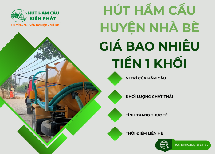 Chi phí của dịch vụ hút hầm cầu Nhà Bè trọn gói là bao nhiêu?